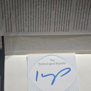 *SIGNED* The Technological Republic by Alex Karp & Nicholas Zamiska (Palantir)